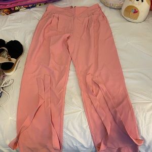 pink shein work pants